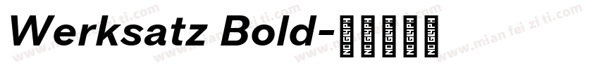 Werksatz Bold字体转换